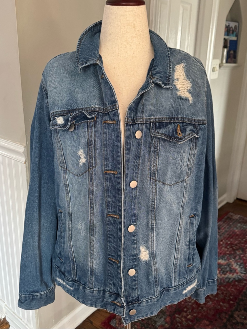 BP  Distressed Blue Denim Jacket - Women's